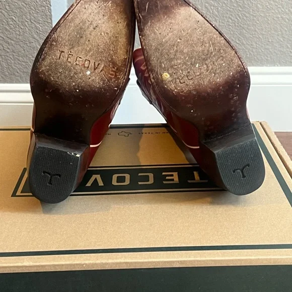 Tecovas Annies -Scarlet Red Western Boots 7B. - Picture 6 of 10